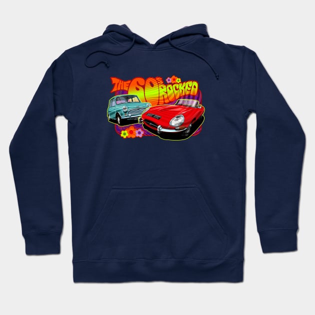 The 60s cars rocked Hoodie by candcretro